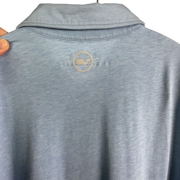 Jim Nantz By Vineyard Vines Pima Cotton Blend Polo Shirt Size L, Blue - Picture 6 of 13